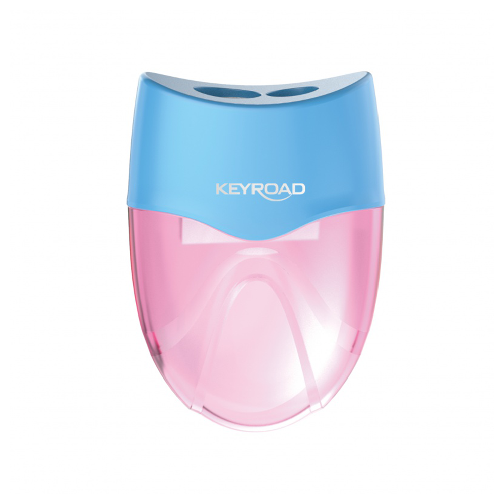 KeyroadKeyroad Ξύστρα Βαρελάκι Pastel Διπλή 3 Χρώματα 1 Τμχpapell.gr