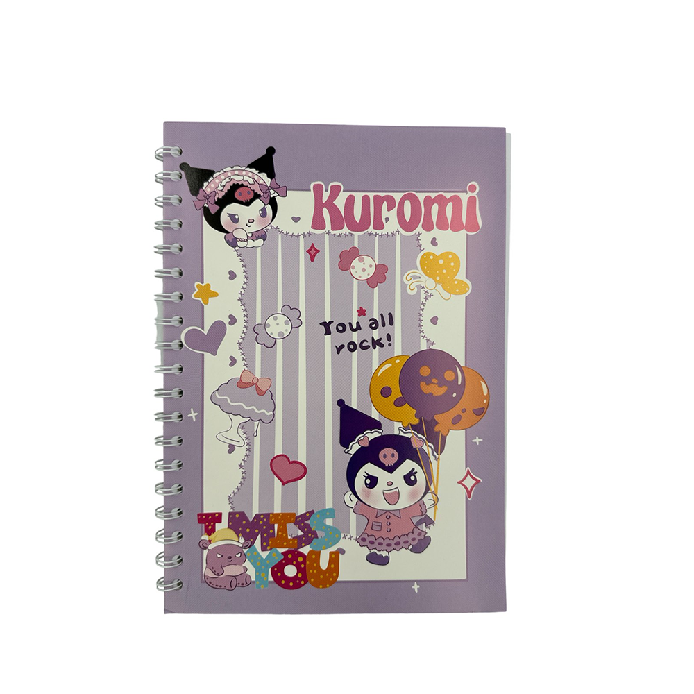Τετράδιο σπιράλ Kuromi 18x 26 εκ 4 σχέδια