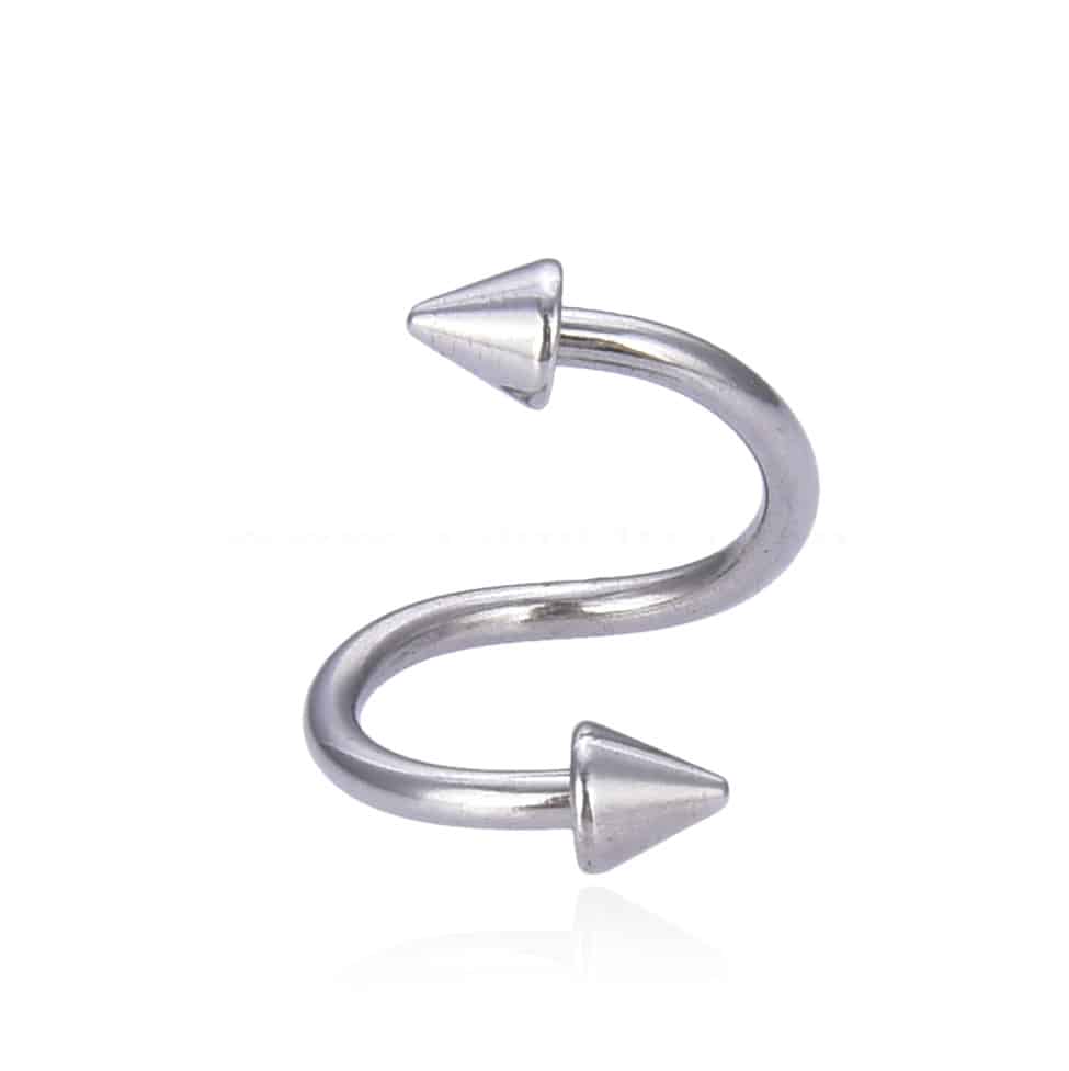 papell.grΣκουλαρικι Spiral 1,2X8-10 Mm Με Κωνους Surgical Steel 316Lpapell.gr