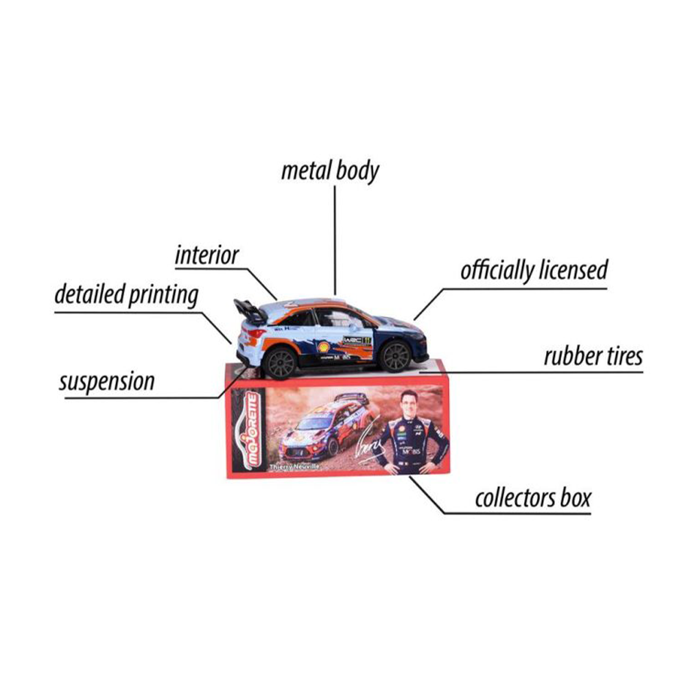 Majorette D/C Οχήματα WRC 7,5cm 1:64  - 3 Σχέδια