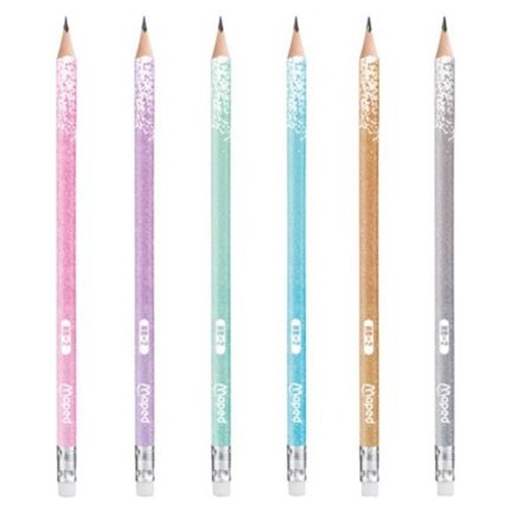 MAPEDMaped Μολύβι ΗΒ Με Γόμα  Black Peps Glitter 1 Τμχpapell.gr