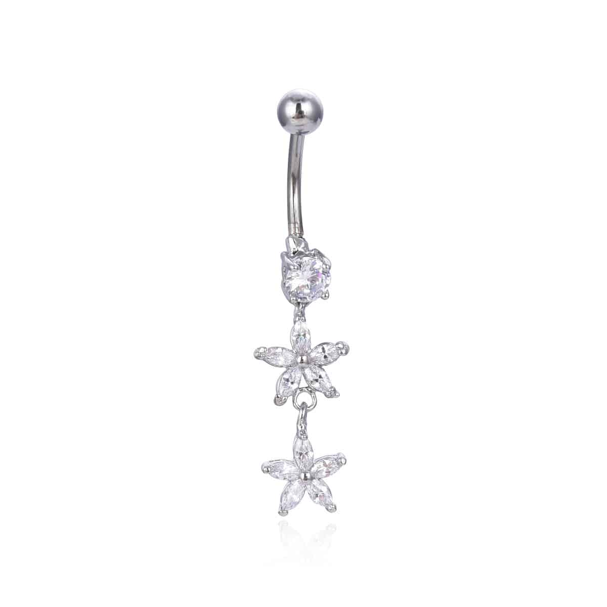 Σκουλαρικι Αφαλου Belly With Cz Surgical Steel 316L