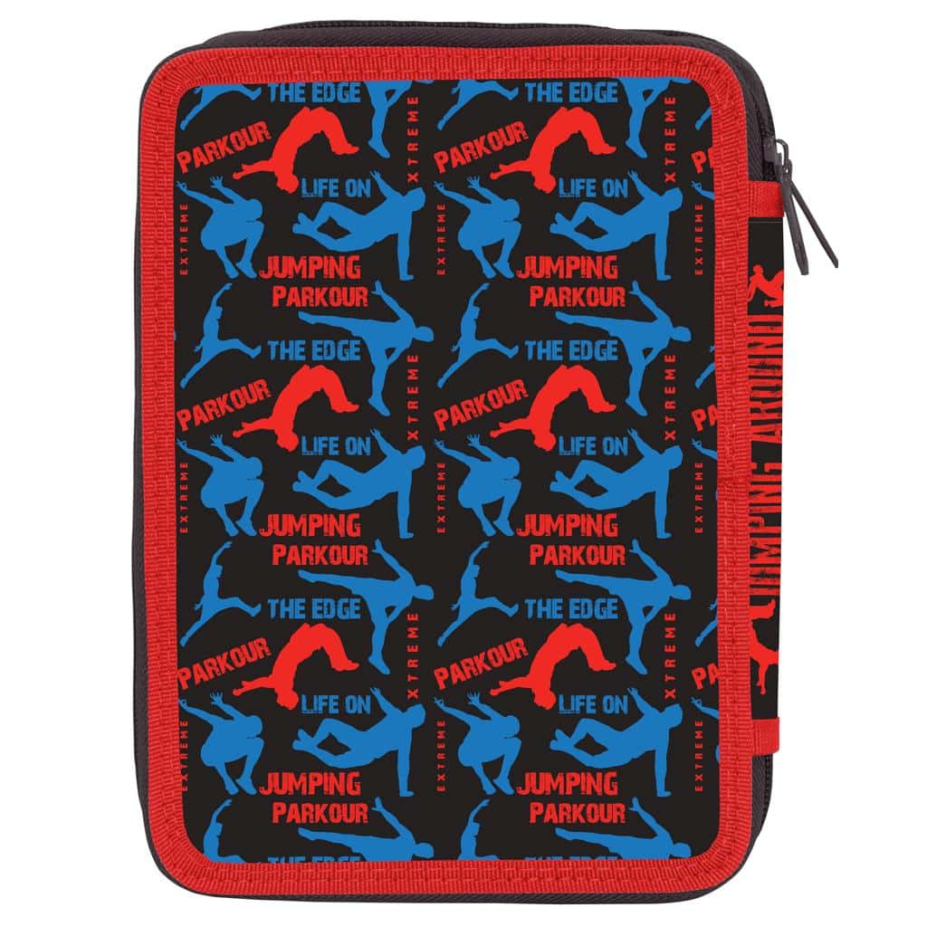 Must Σχολικη Κασετινα Διπλη Γεματη Extreme Parkour