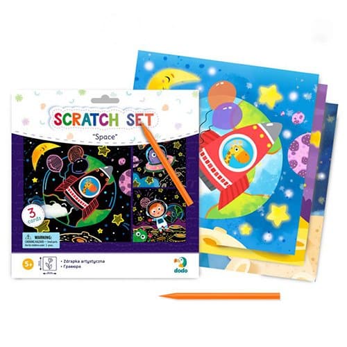 Scratch Set Space – Σετ Ζωγραφικη Με Ξυστο Διαστημα Do300217