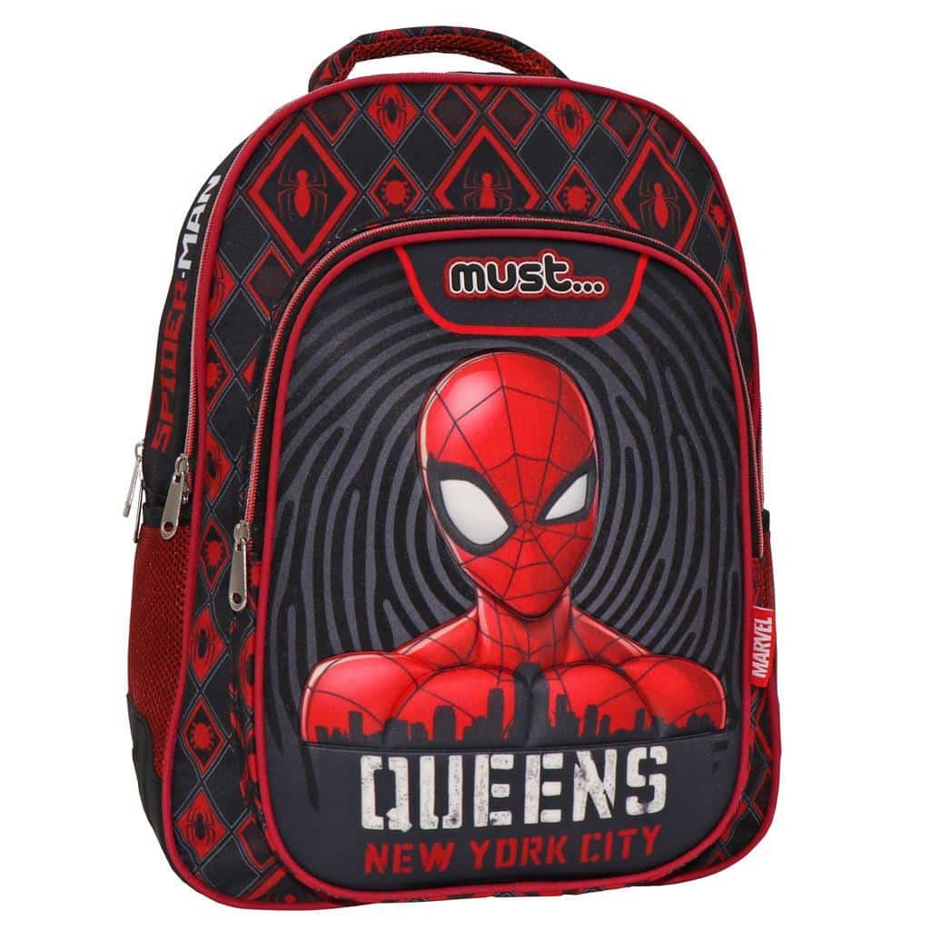 Must TeamMust Team Σχολική Τσάντα Πλάτης Δημοτικού Spiderman Queens New York City Must 3 Θήκεςpapell.gr