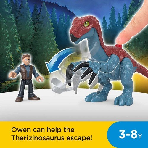 Imaginext Jurassic World 3- Dominion Therizinosaurus And Owen