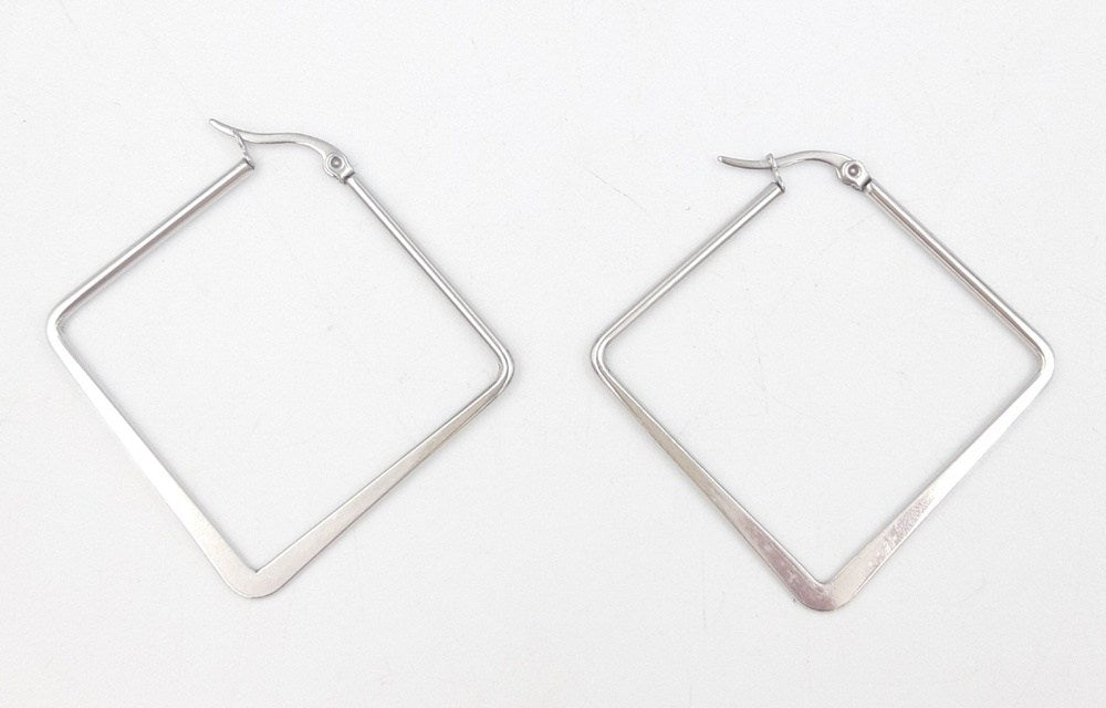 Κρικοι Τετραγωνοι Stainless Steel 4Cm