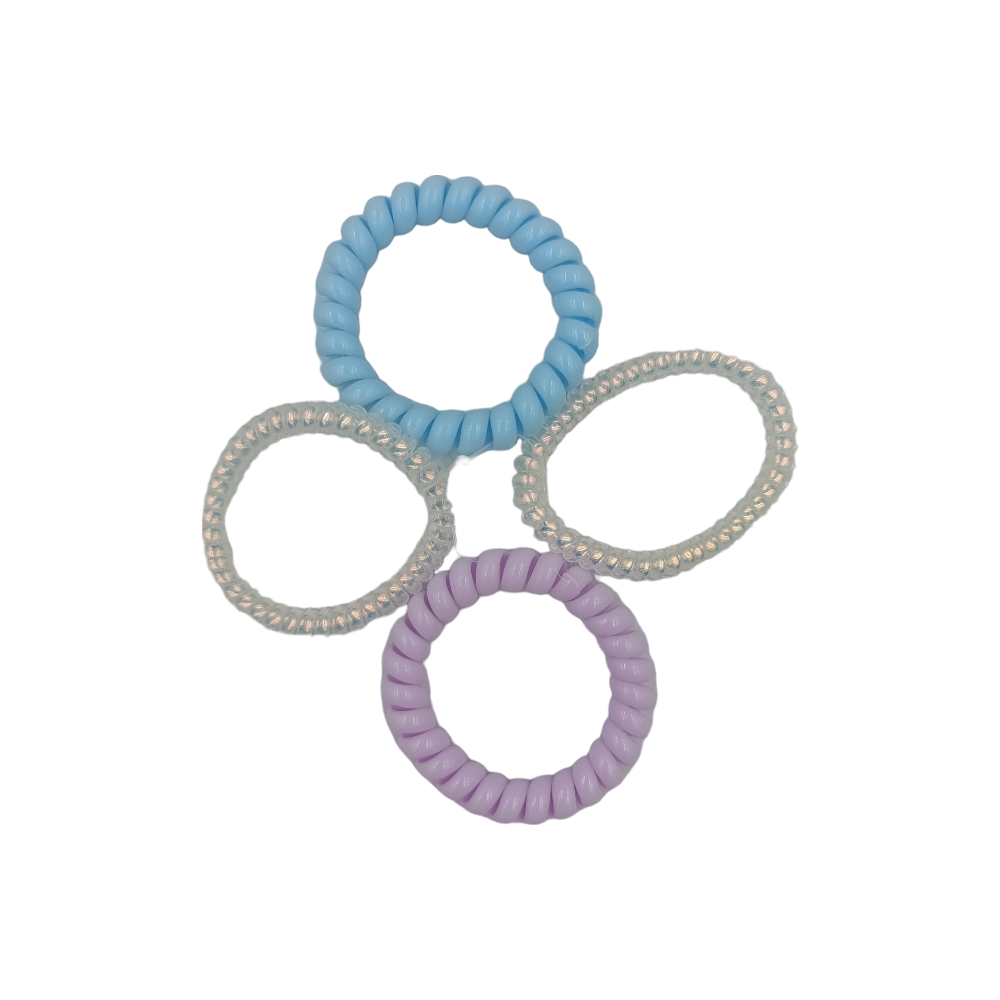 OEMΛαστιχάκια Μαλλιών Σπιράλ 2 Pastel- 2 Ιριδίζονταpapell.gr