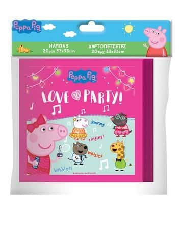 Χαρτοπετσετες 20 Τεμ 33X33Εκ Peppa Pig