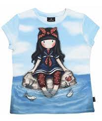 Santoro Gorjuss Μπλουζακι Κοντομανικο Navy Girl