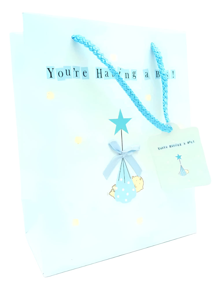 OEMΣακούλα Δώρου Χάρτινη Baby Boy 18X23X10εκpapell.gr