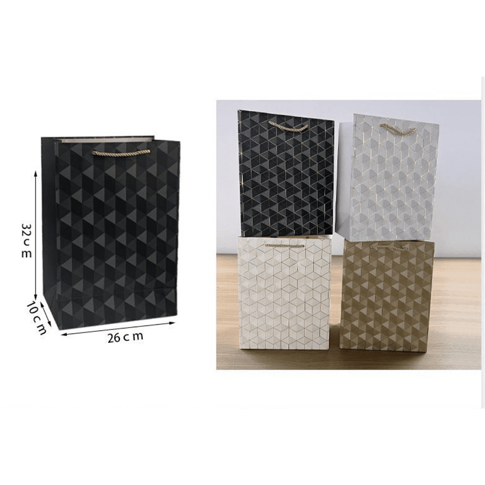 Χαρτινη Σακουλα Δωρου Cubes 32X26X10Cm
