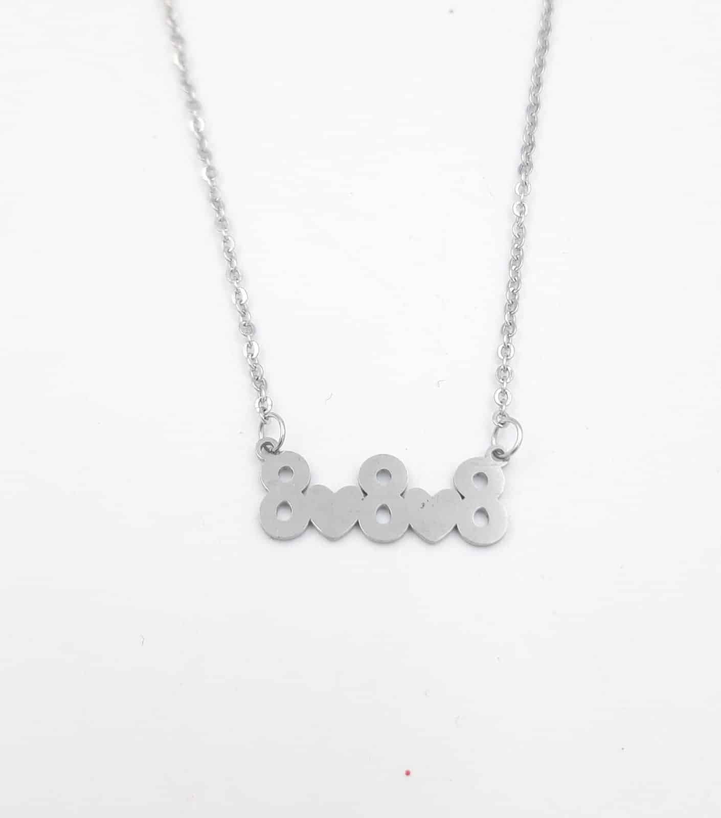 Κρεμαστο Λαιμου Stainless Steel Καρδιες- Απειρο