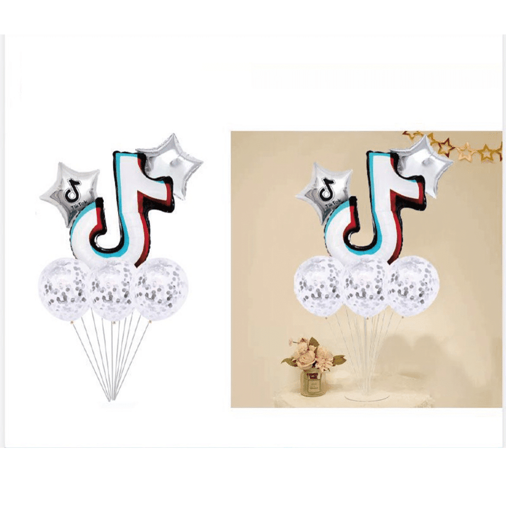 Σετ Μπαλονια Party Tik Tok Ασημι 6 Tmx