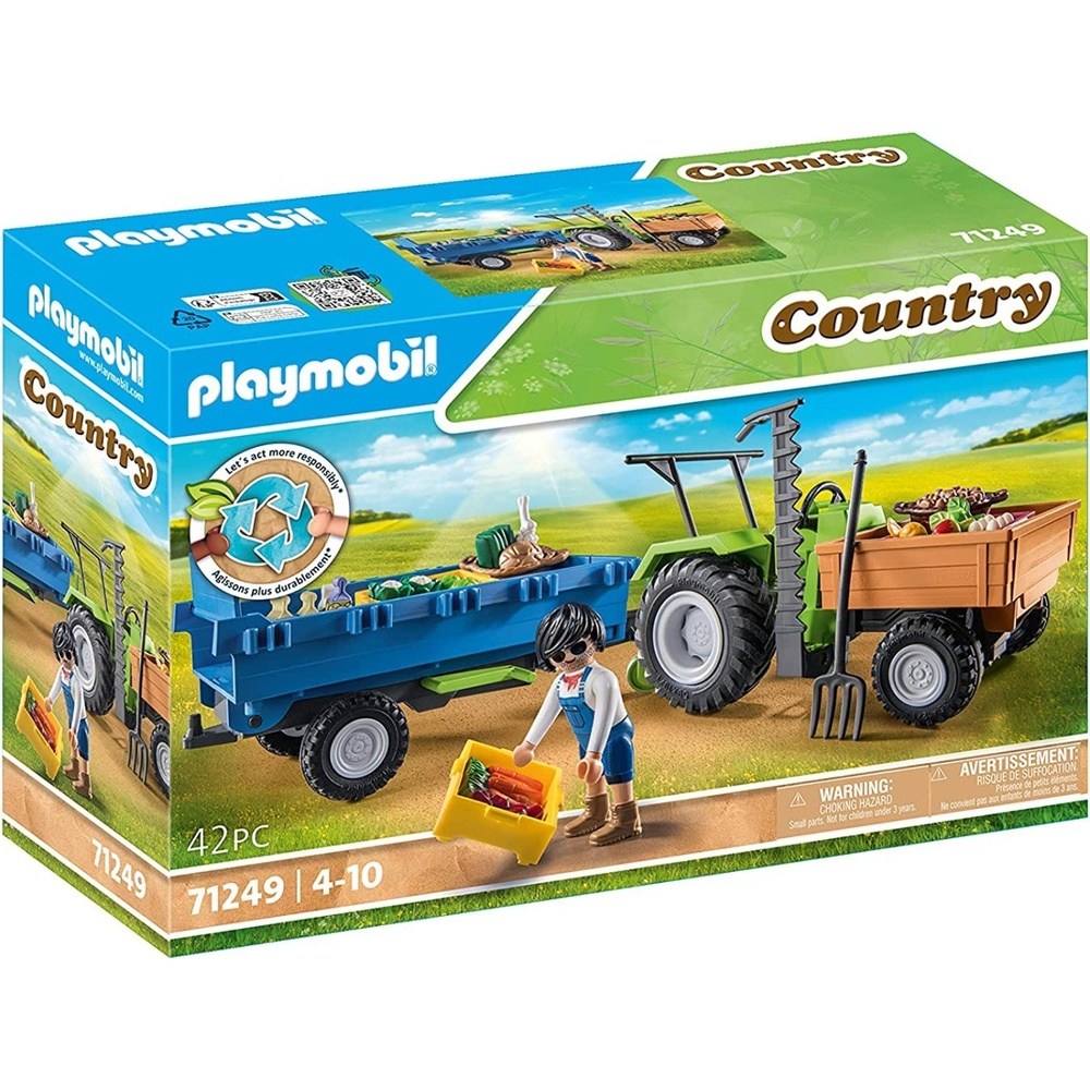 71249 Playmobil Country Αγροτικο Τρακτερ Με Καρoτσα