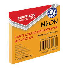 Office Sticky Notes Neon Πορτοκαλι 76Χ76Mm 100Pcs