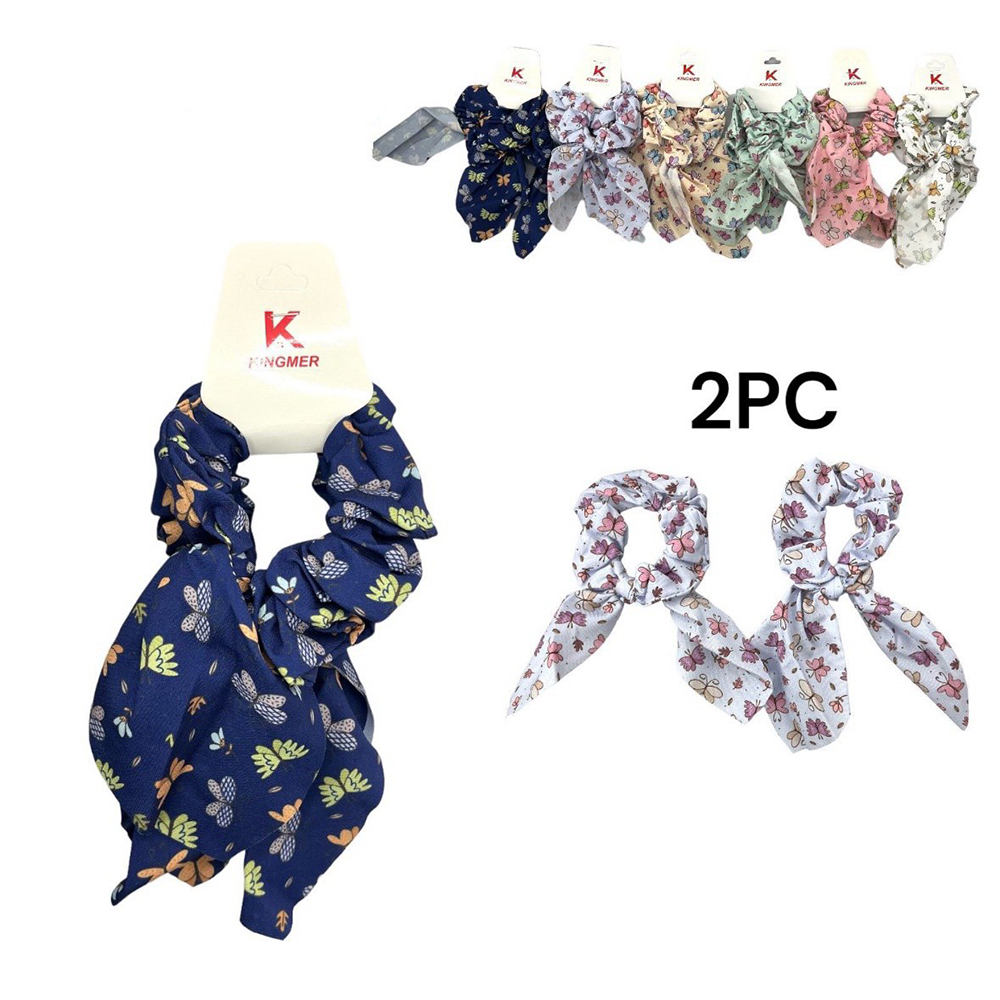 OEMScrunchies πεταλούδες με φιόγκο διάφορα χρώματα 2 τμχpapell.gr