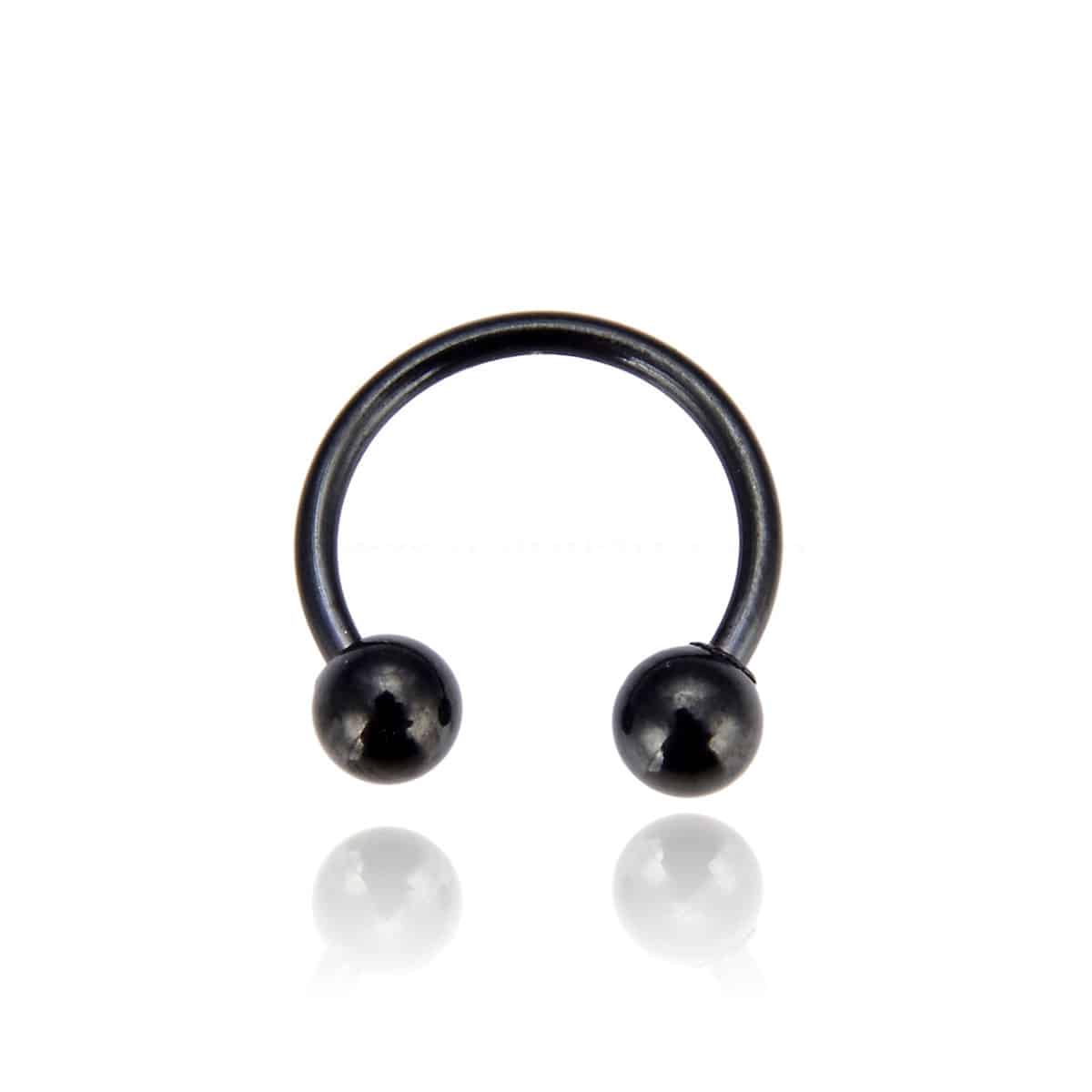 Μαυρο Circular Barbell Με Μπιλιες 1,2 Μμ