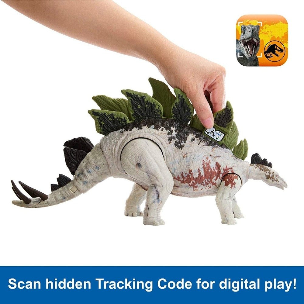 Mattel Jurassic World Dominion Dinosaur Figure Gigantic Trackers Stegosaurus Μεγαλοι Δεινοσαυροι 35 Εκ