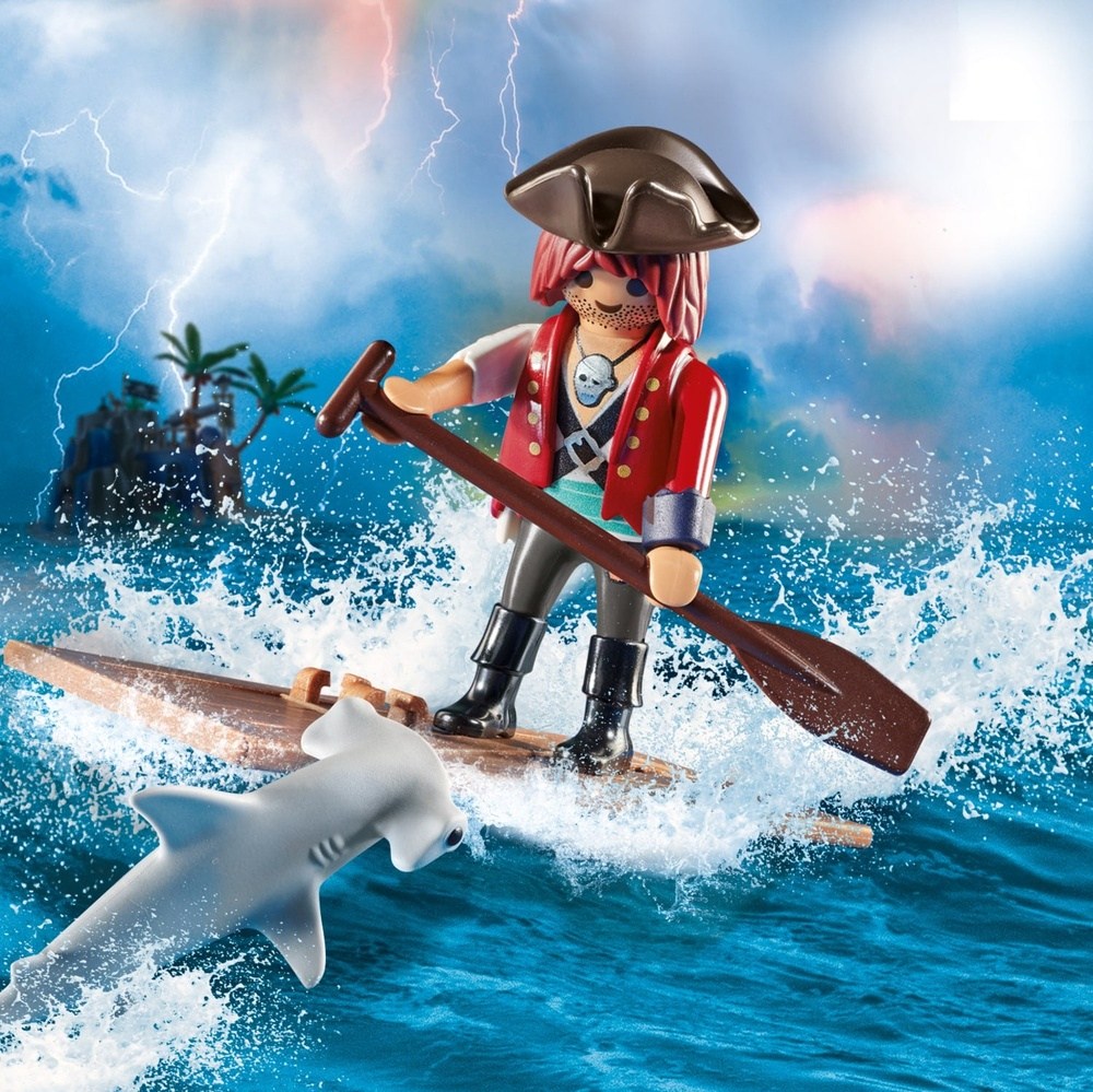70598 Playmobil Πειρατης Με Σχεδια Και Σφυροκεφαλος Καρχαριας