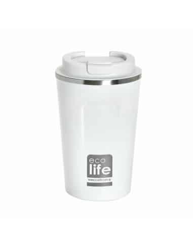 Ecolife Coffe Thermos 370 Ml Λευκο Λευκο Καπακι