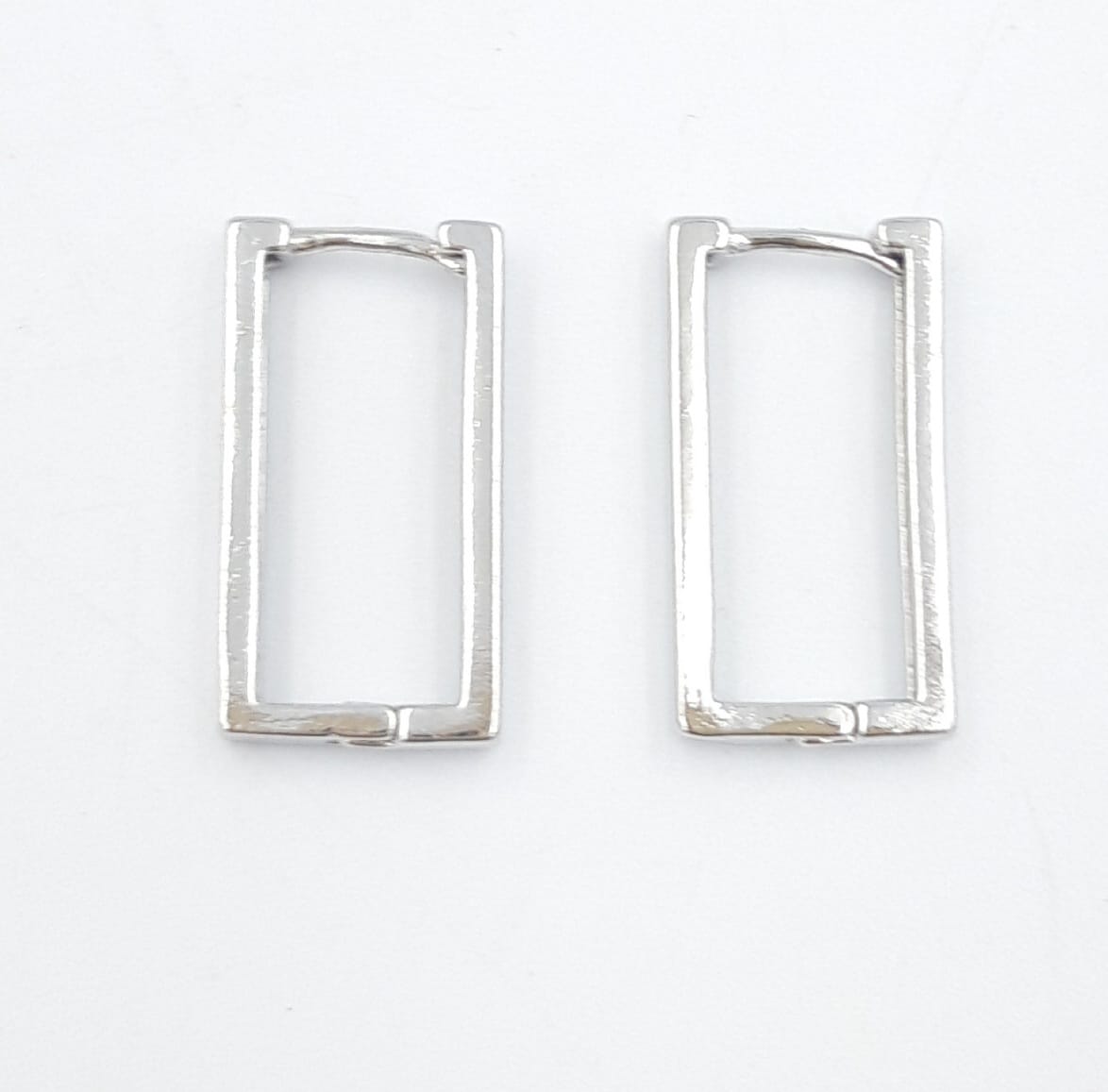 Σκουλαρικια Ασημενια- Χρυσα Ορθογωνια 2Χ1Cm