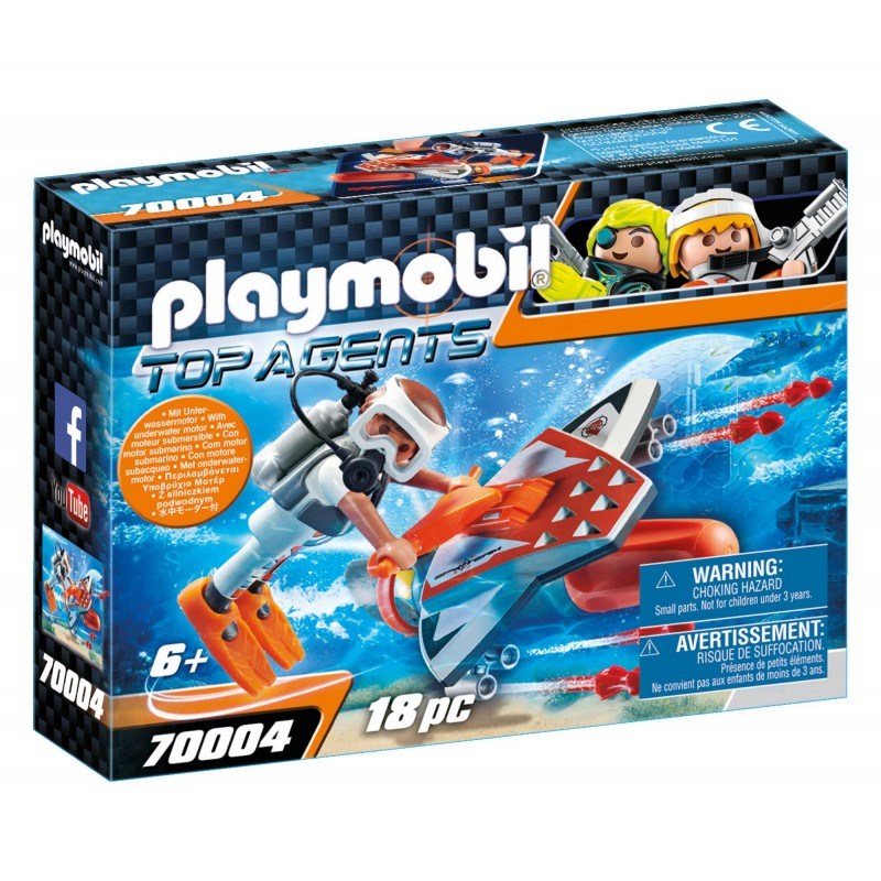 70004 Playmobil Υποθαλασσιο Τζετ Της Spy Team