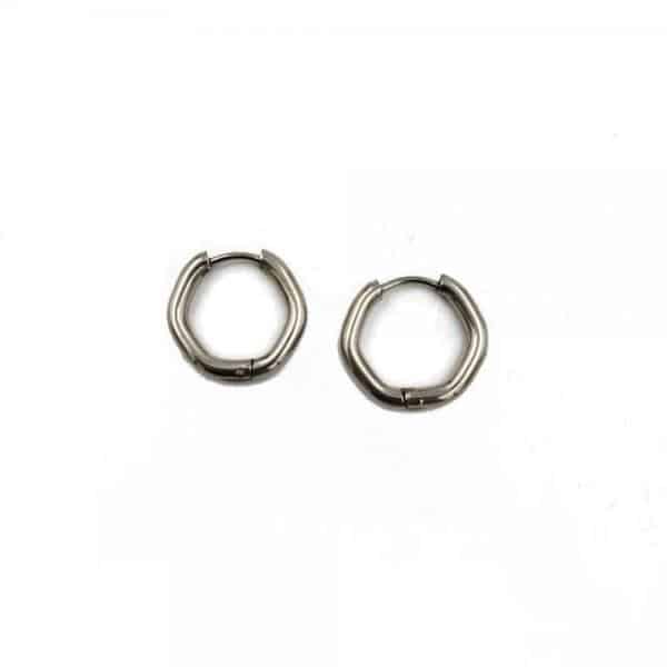 Σκουλαρικια Stainless Steel Εξαγωνα Φ1,5Εκ