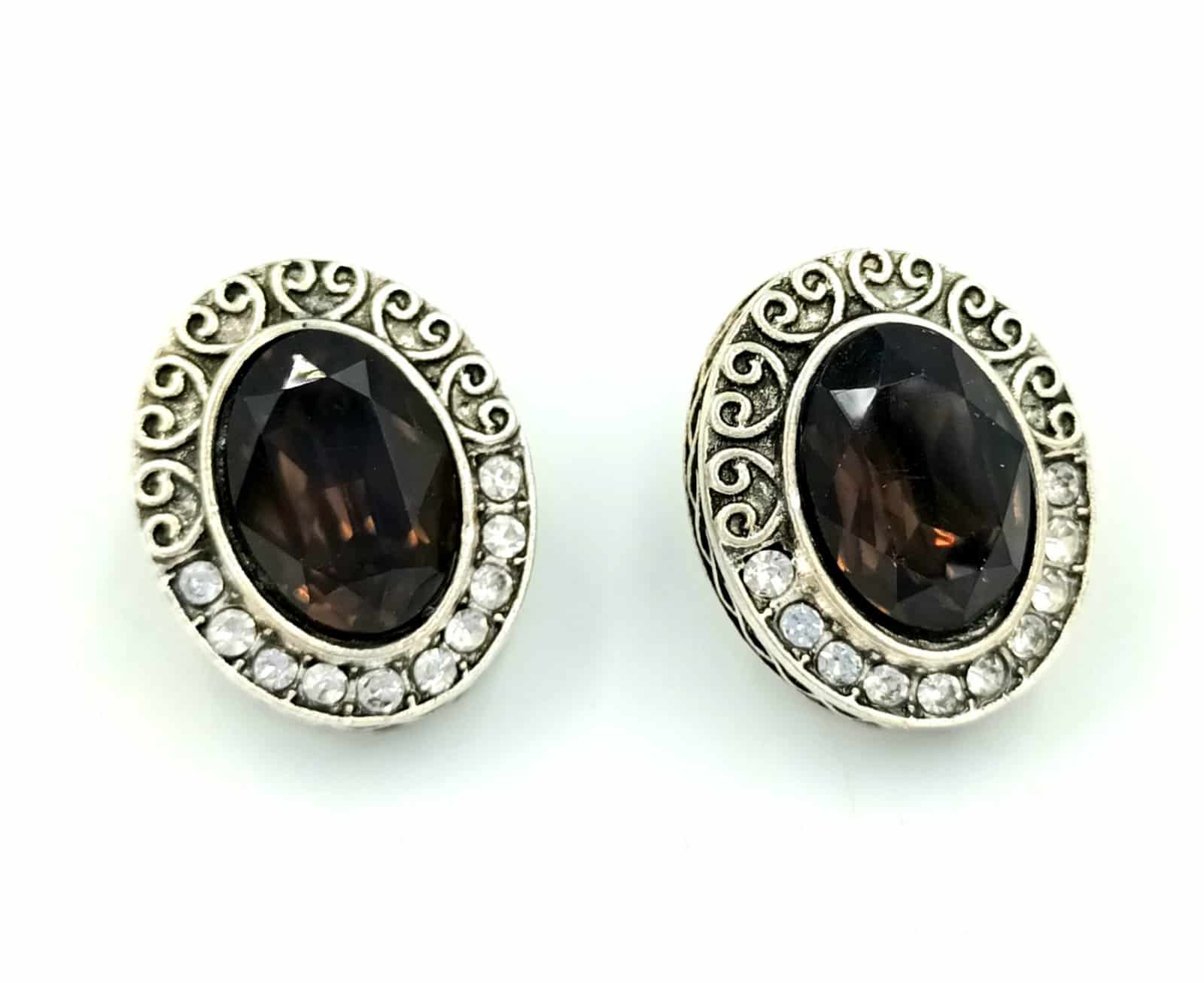 papell.grΣκουλαρικια Οβαλ Με Μεγαλο Πετραδιpapell.gr