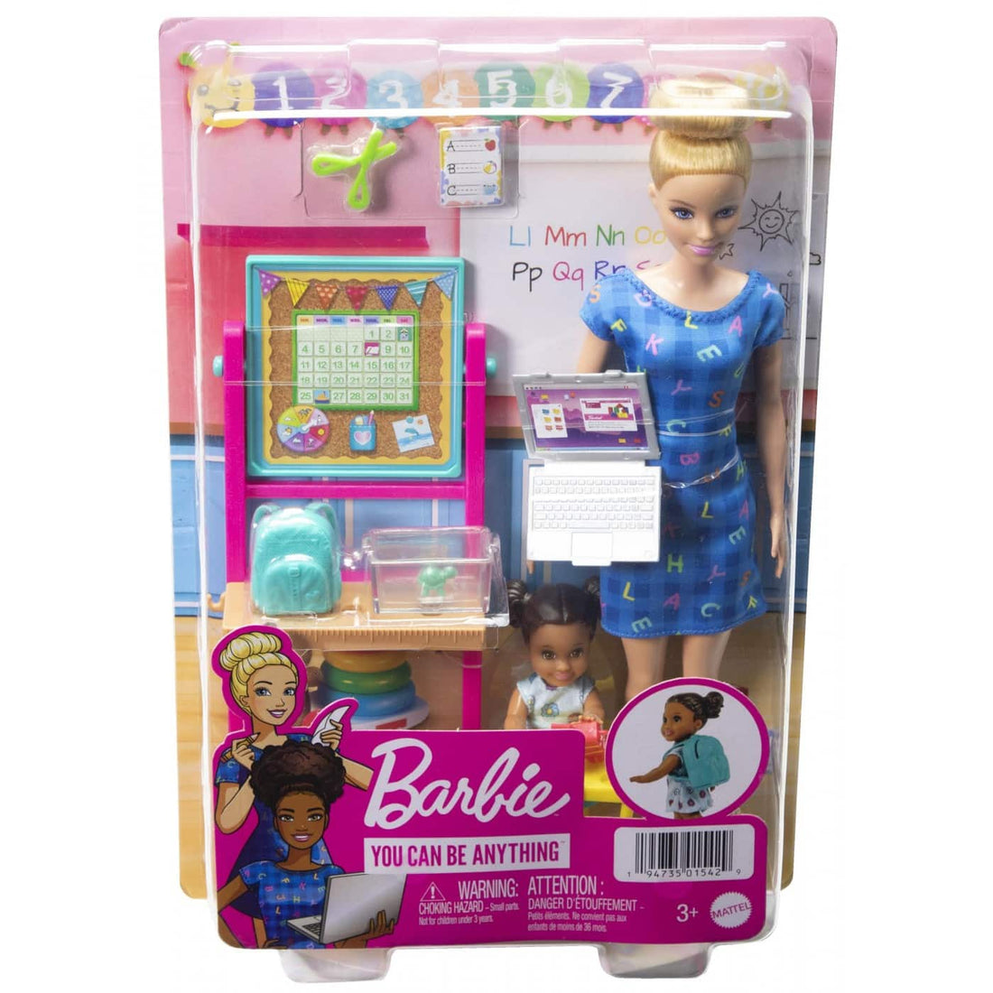 Mattel Barbie Σετ Επαγγελματα Με Παιδακια Και Ζωακια - Δασκαλα Ξανθια