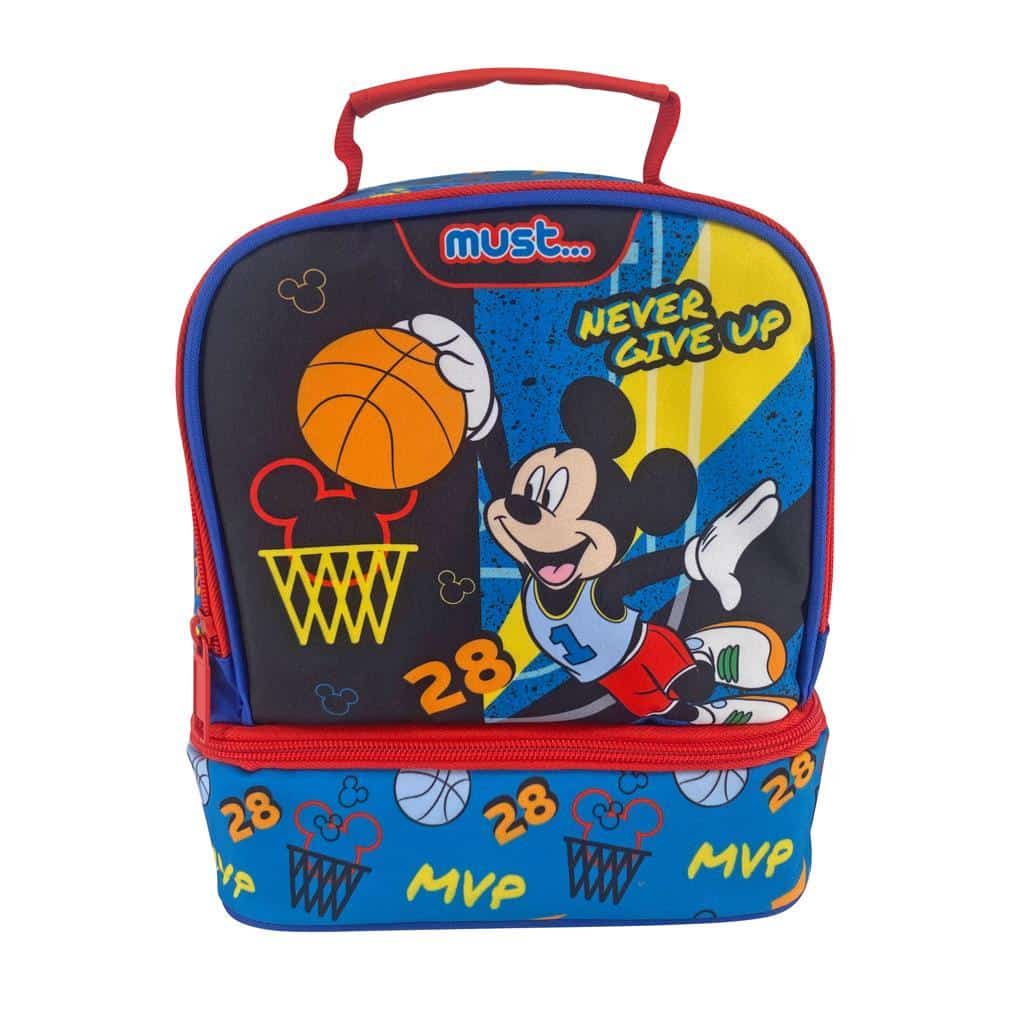 Must Τσαντακι Φαγητου Ισοθερμικο Disney Mickey Mouse Never Give Up 2 Θηκες