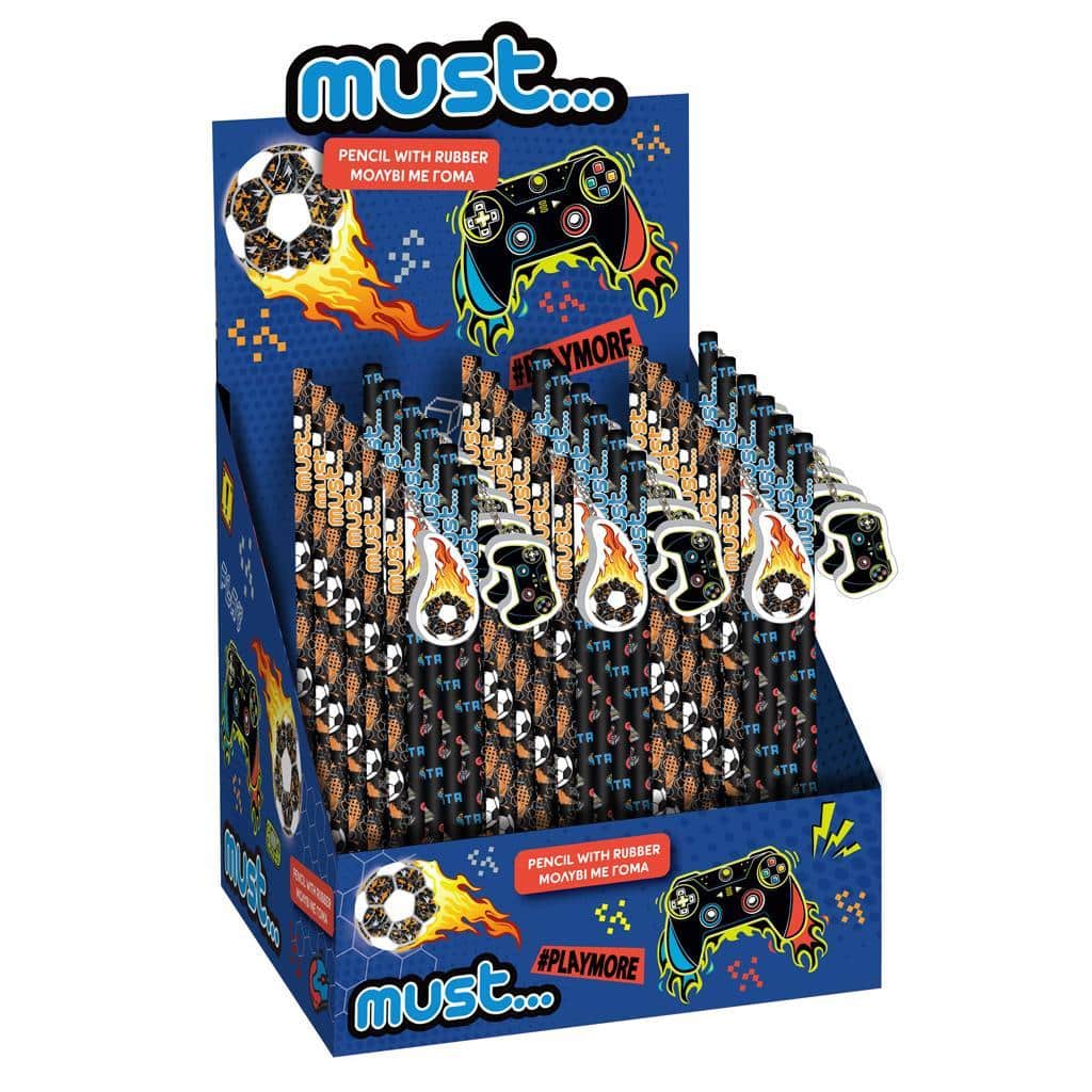 Μολυβι Με Γομα Must 2Σχ Αγορι
