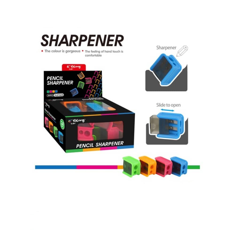 YalongΞύστρα Τετράγωνη Με Διπλή Υποδοχή Slide 4 Χρώματα- 1Τμχpapell.gr