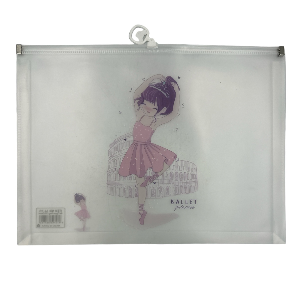 OEMΦάκελος Με Zip Μπαλαρίνα 3 Σχέδια 33χ24 εκpapell.gr