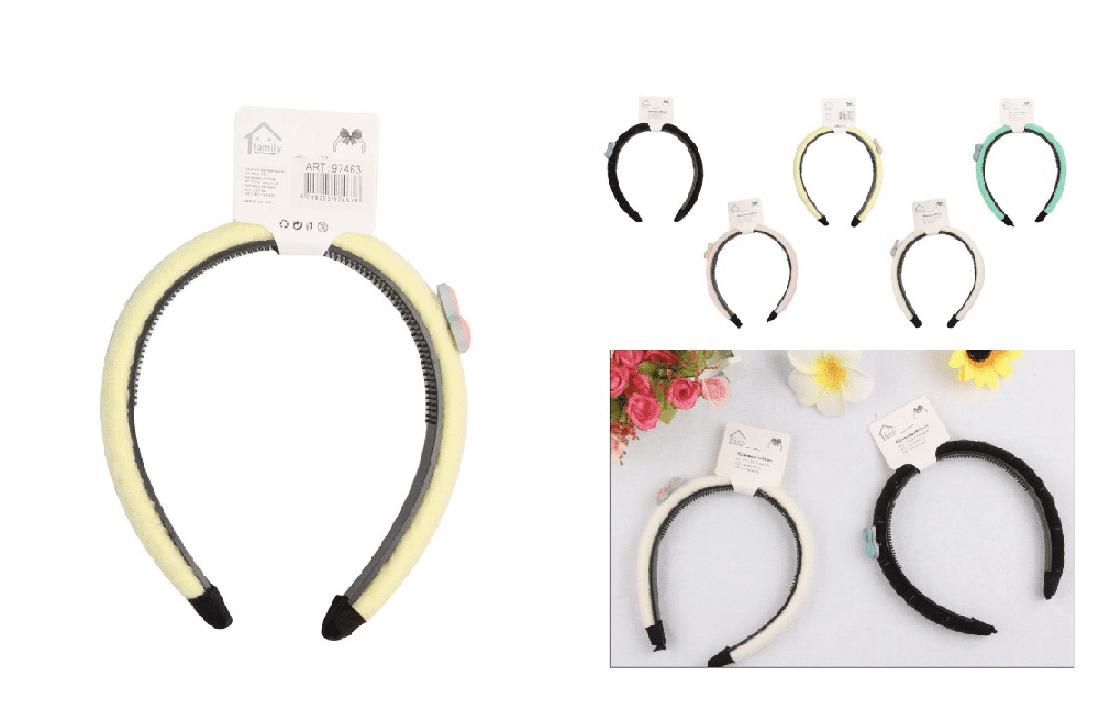 Στεκα Μαλλιων Μονοχρωμη Με Λαγουδακι