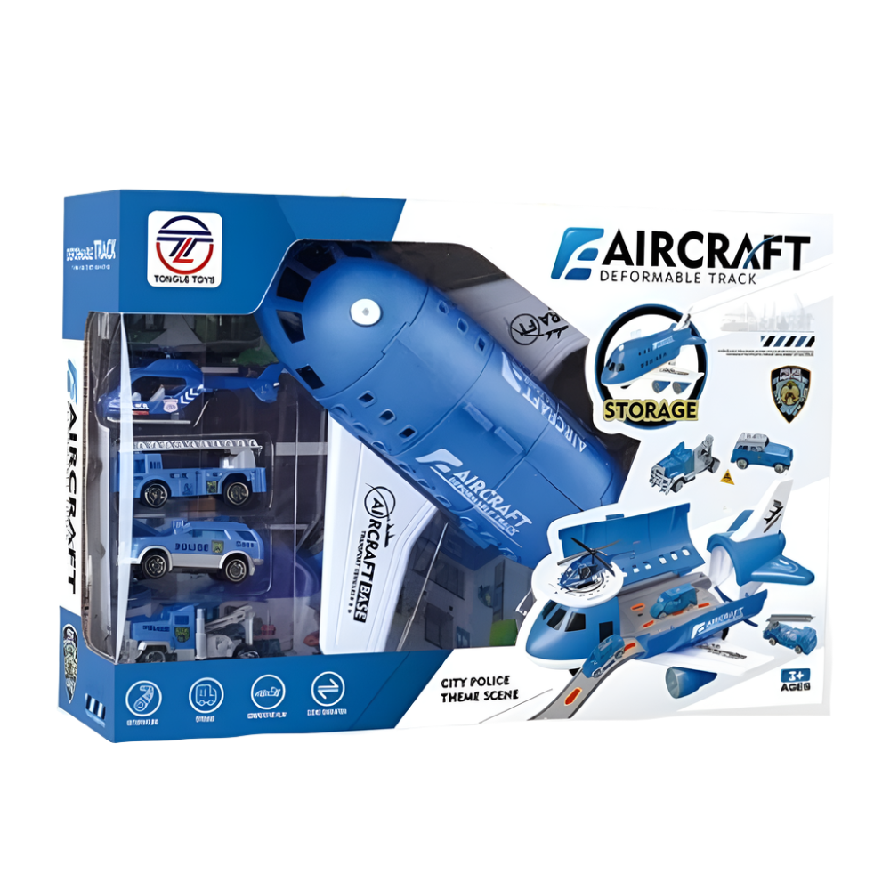 TrademarktΑεροπλάνο Γκαράζ Με 4 Οχήματα Και Τάπητα Παιχνιδιούpapell.gr