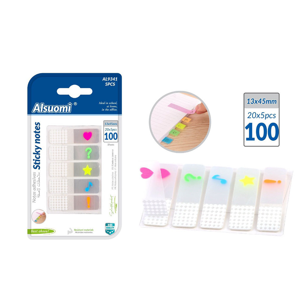 Αυτοκόλλητοι Σελιδοδείκτες Διάφανοι 45Χ12mm 100 Τμχ