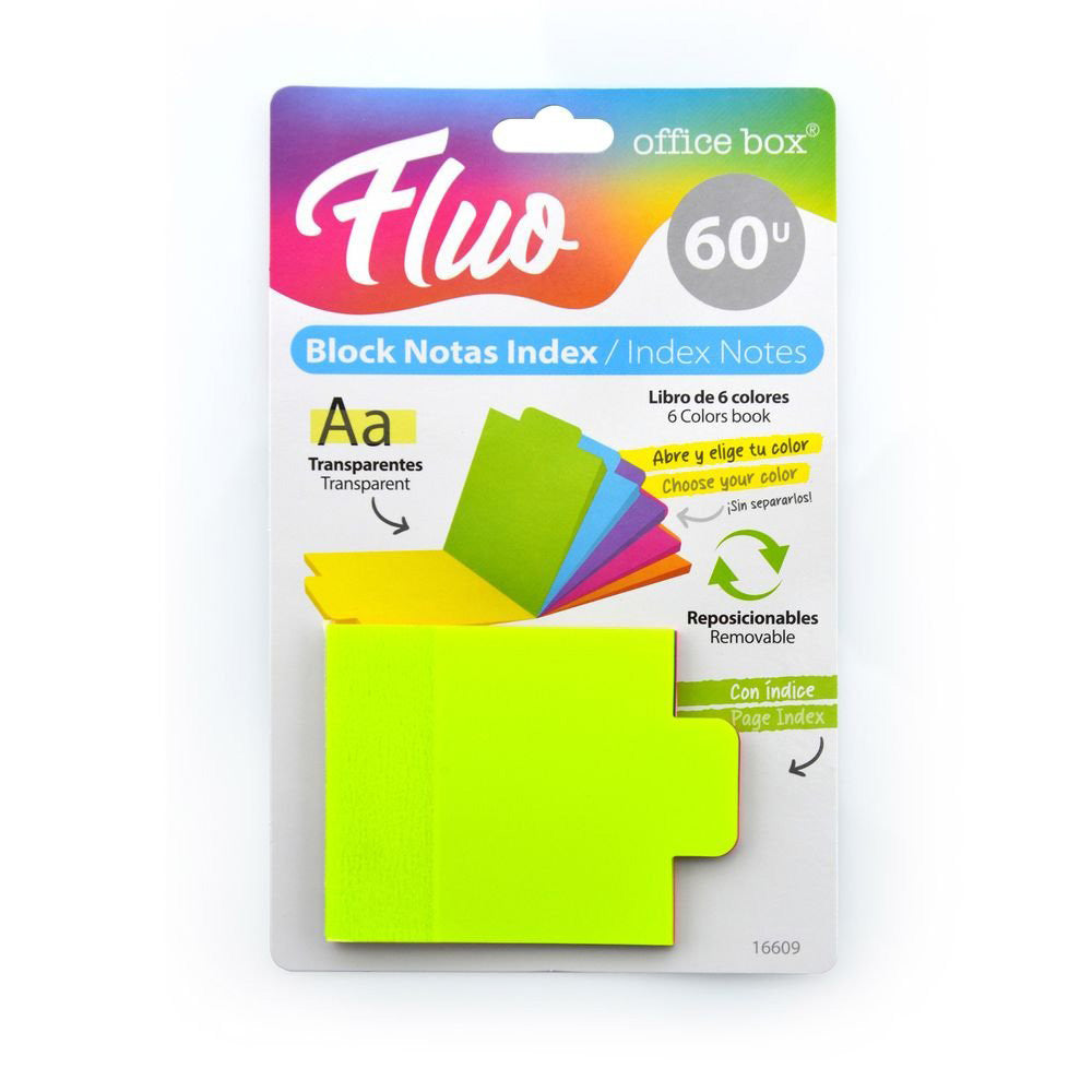 Αυτοκόλλητοι Σελιδοδείκτες Fluo 5.8x7.5 εκ 60 Φ