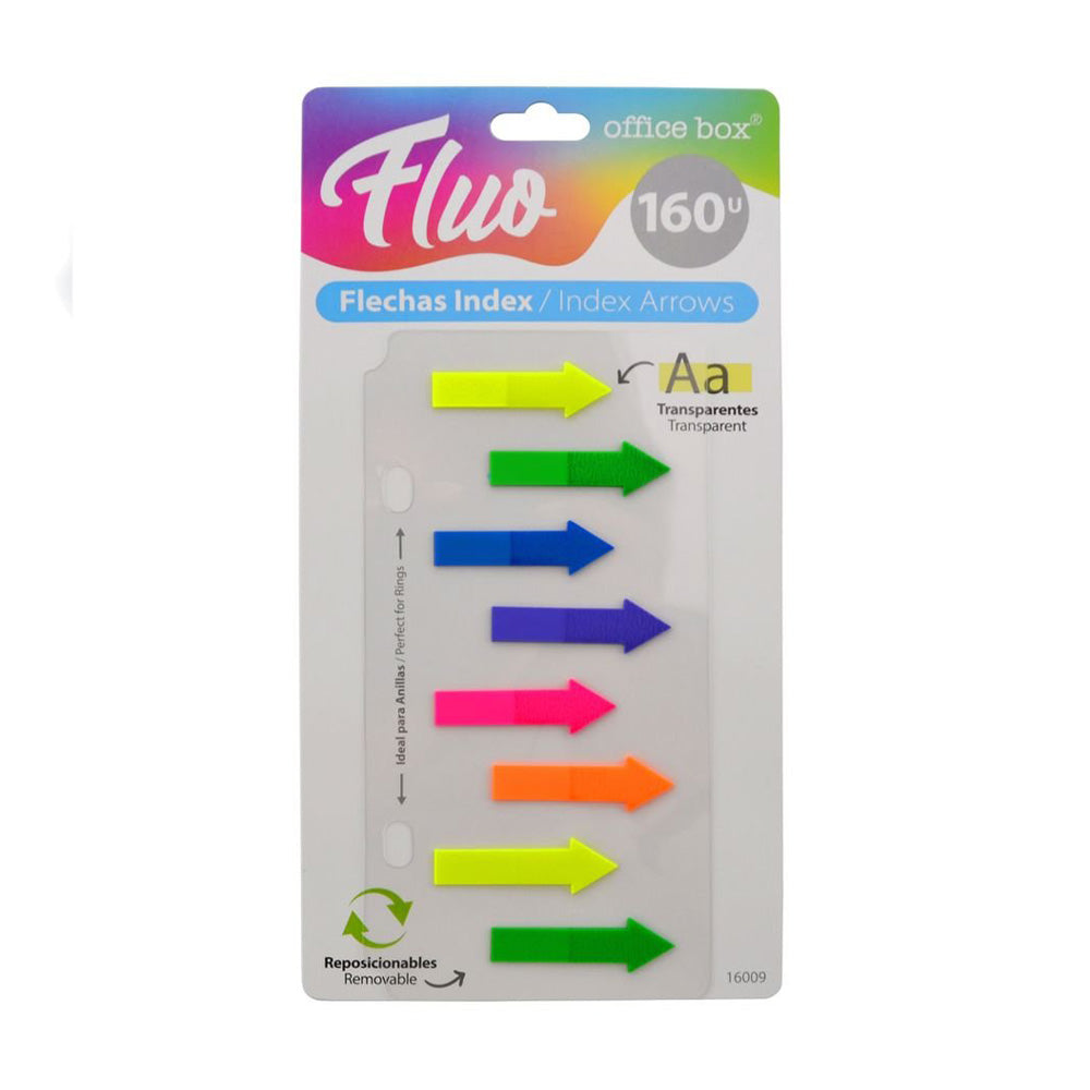 Αυτοκόλλητοι Σελιδοδείκτες Βέλη Fluo 1.2x4 εκ. 160 Φύλλα
