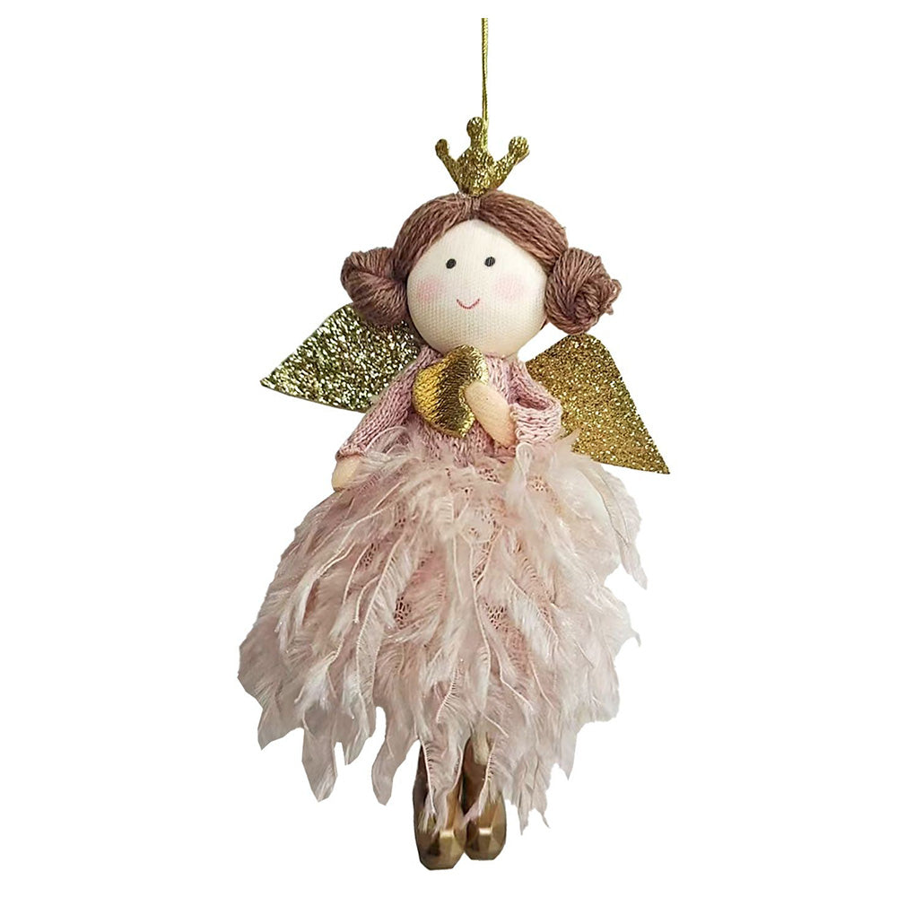 Αγγελάκι Κρεμαστό με Φτερά & Πούπουλα – 12 εκ