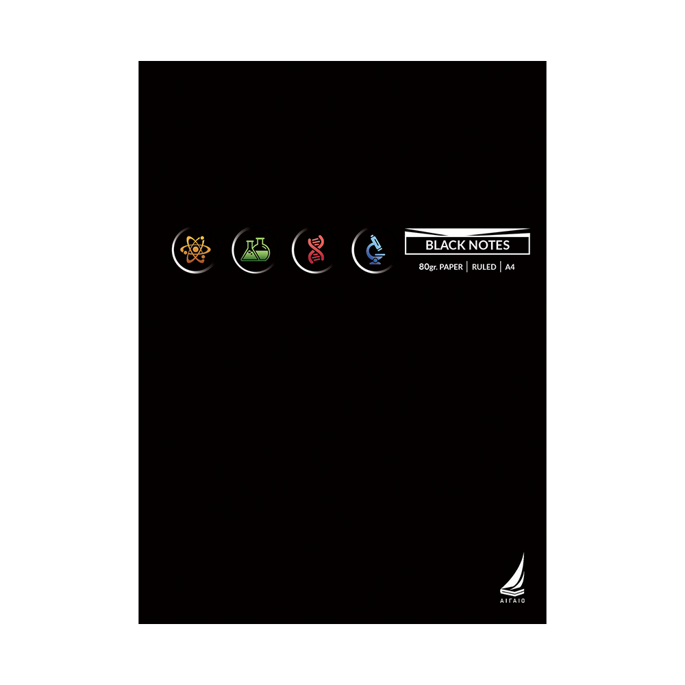 ΑΙΓΑΙΟΑιγαίο Τετράδιο Σπιράλ ''Black Notes''papell.gr