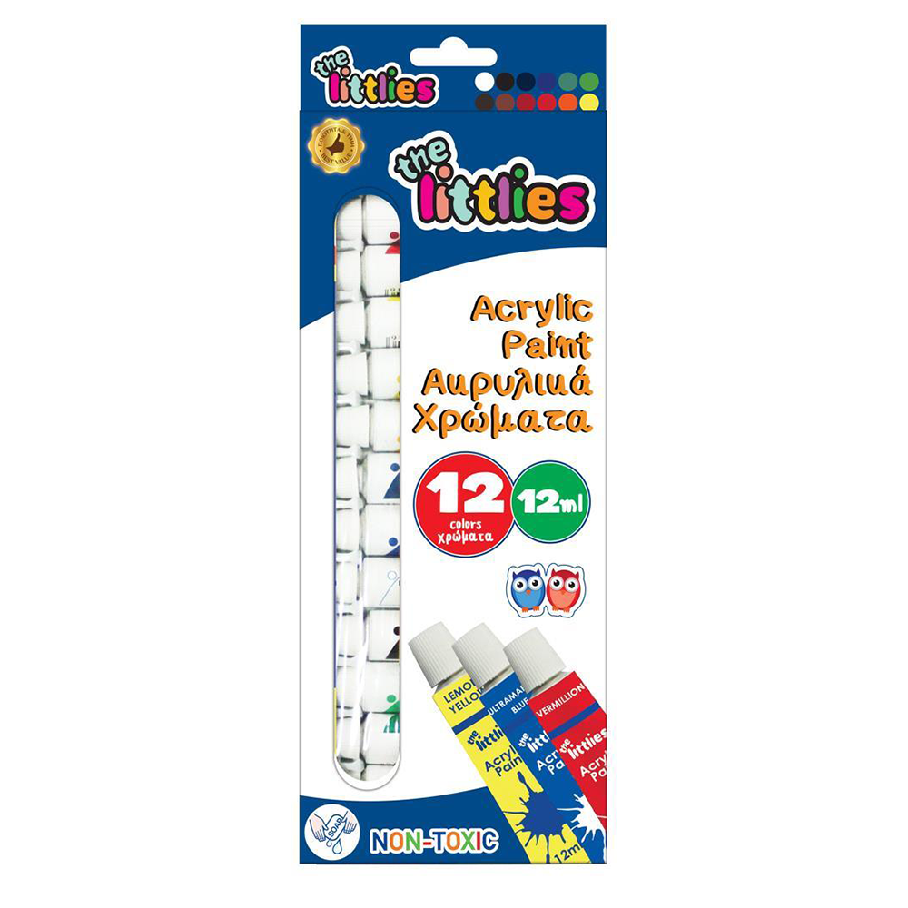 THE LITTLIESThe Littlies Ακρυλικά Χρώματα 12 ml  12 Χρώματαpapell.gr