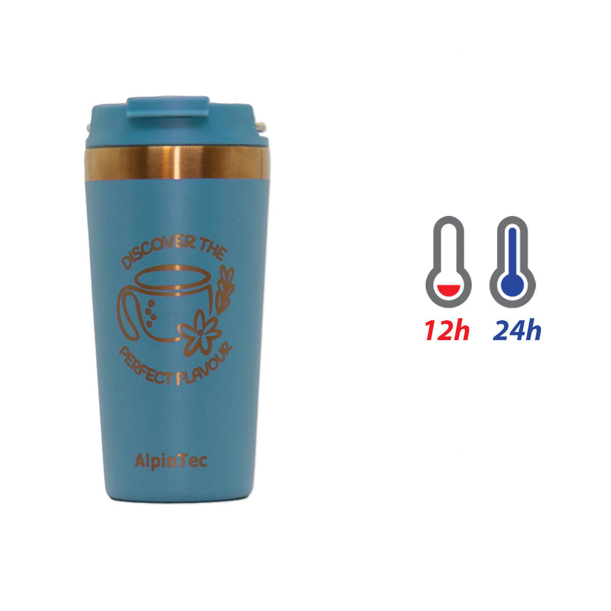 Alpintec Θερμός με Κεραμική Επίστρωση Moka 530ml - Blue