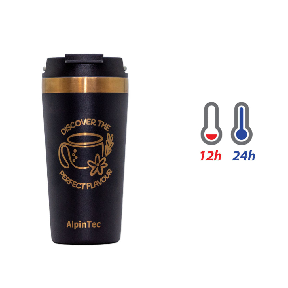 Alpintec Θερμός με Κεραμική Επίστρωση Moka 530ml - Black
