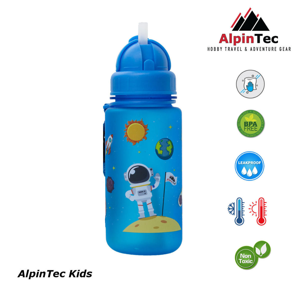 Alpintec Παιδικό Παγούρι με Καλαμάκι 400ml Blue Space
