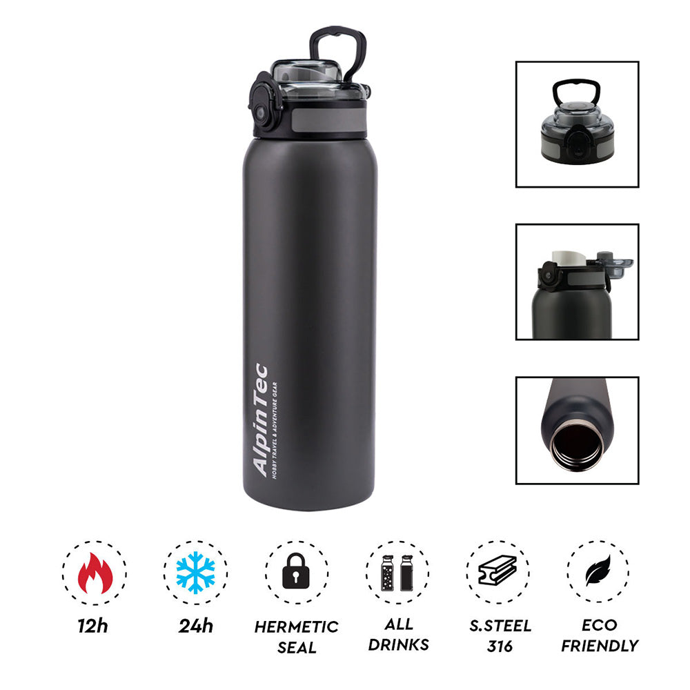 Alpintec Θερμός 1000ml Wayfarer Ανοξείδωτος 316/304 Grey