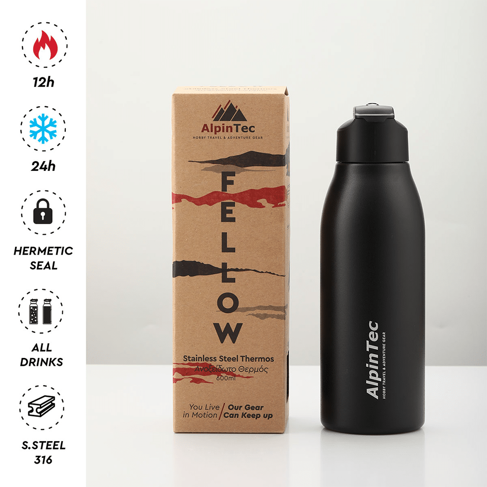 Alpintec Θερμος 600Ml Fellow Black
