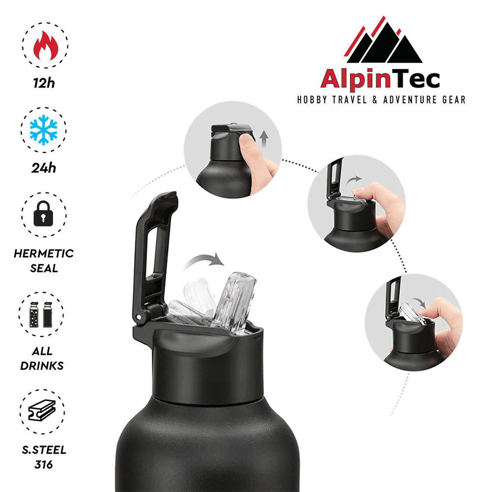 Alpintec Θερμος 600Ml Fellow Black