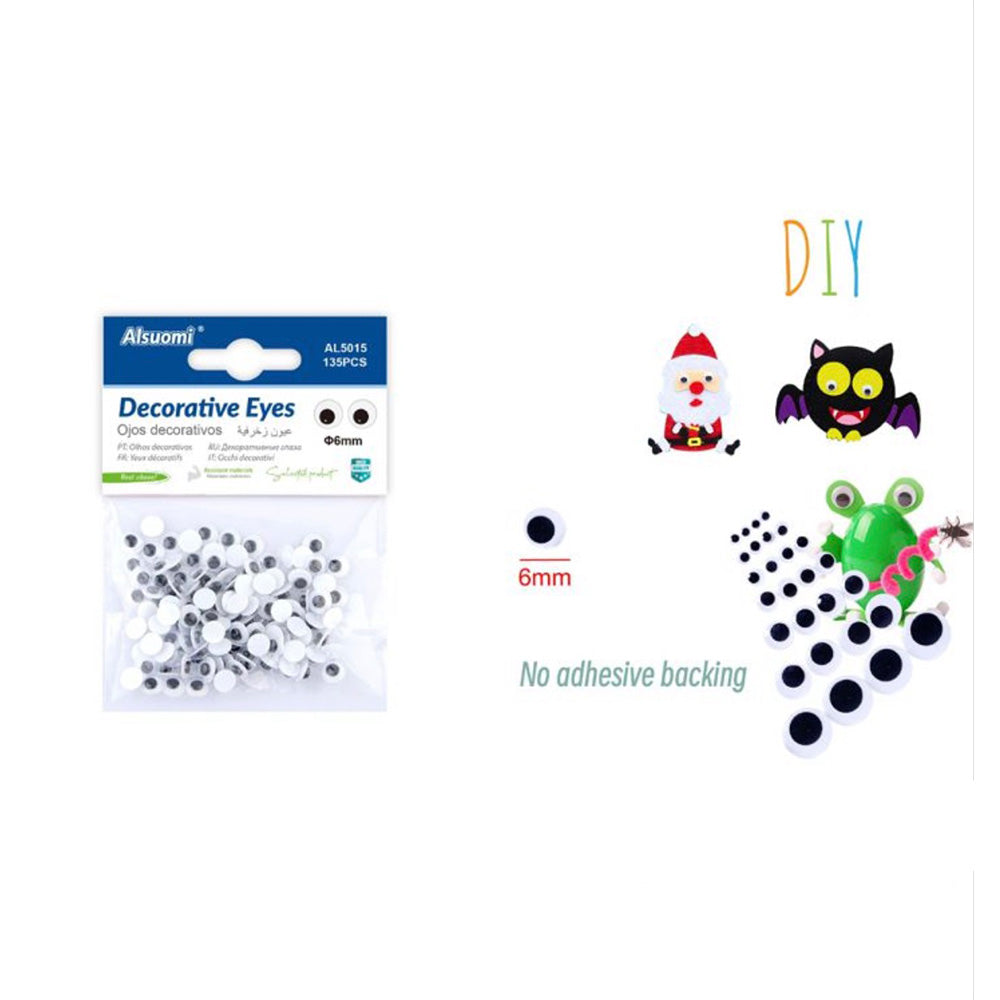Alsuomi Διακοσμητικά Ματάκια Χειροτεχνίας 6mm Σετ 135 Τεμαχίων