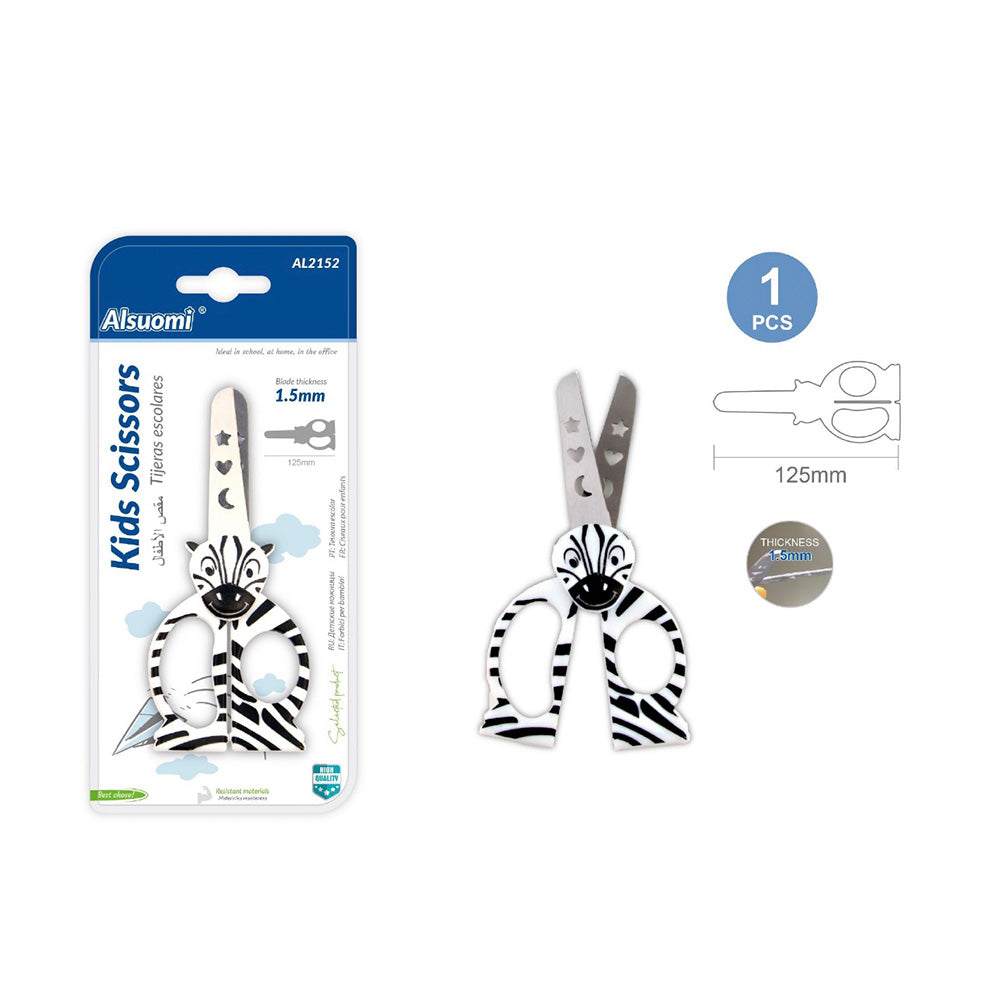 Alsuomi Παιδικό Ψαλίδι Zebra 12.5 εκ